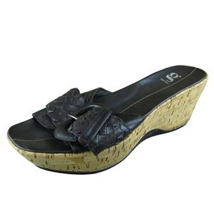 Nike Lab G Series Women Slide Sandal Shoes Size 7.5 Medium Black Leather